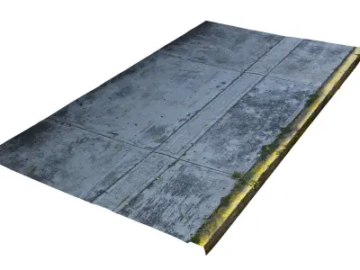 Mexico City Sidewalk  Low-poly 3D model