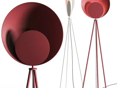 Rose and Grey Diffuser Floor Lamp 3D model