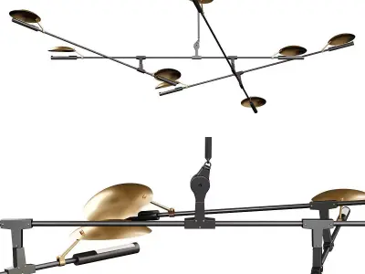 Pendant light BRANCHING DISC 08 07 Low-poly 3D model