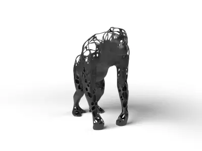 Orangutan Dust Voronoi Low-poly 3D model