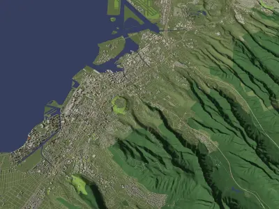 Honolulu Hawaii USA  - city and urban 3D model