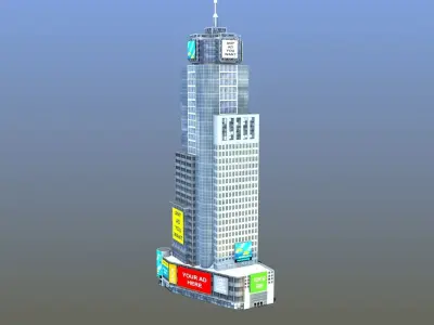 Conde Nast Building NY Low-poly 3D model