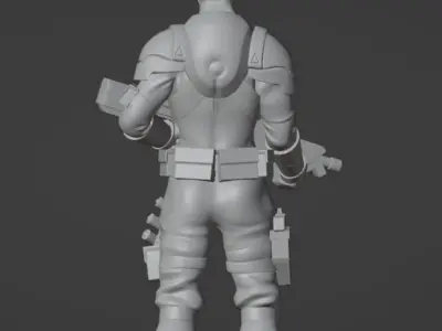 Sci-Fi Female Fictional Futuristic Character  3D print model
