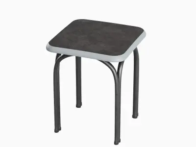 Steel Stool 01  3D model