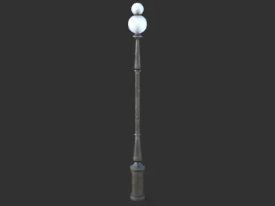 Street Lamp Low-poly 3D model