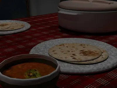 Dinner furniture table 3D model