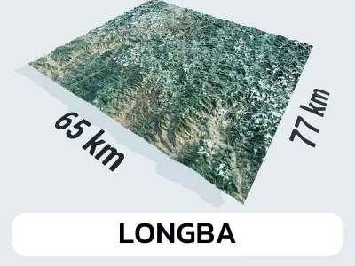 Longba China City Landscape 3D Model 3D model