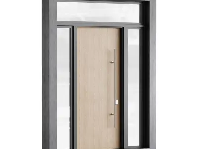 Modern entrance door 04 3D model