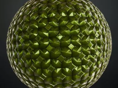 Shiny Green Metal Sci-Fi PBR Seamless Texture