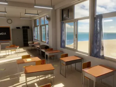 School classroom  3D model