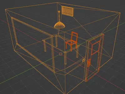 Interrogation Room Low-poly 3D model