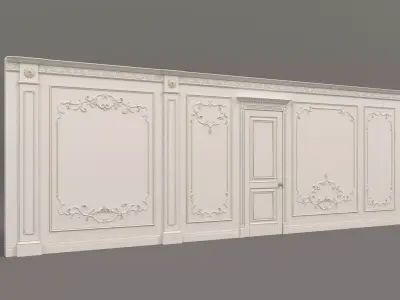 Wall Molding in Classic French style 15 3D model