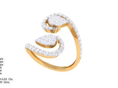  Women Ring MTL 3dm STL OBJ FBX Details 3D print model 101