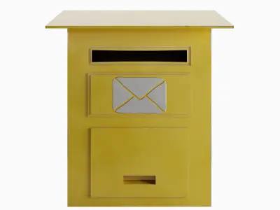 Postbox 02 Low-poly 3D model