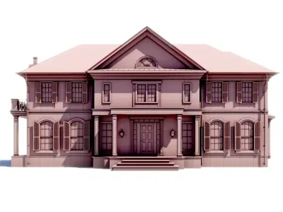 Build024 brick house 3D model