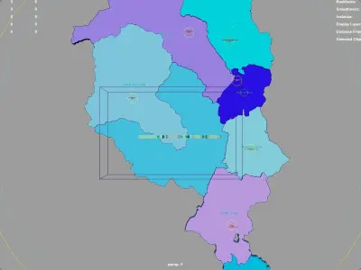 Ticino  Switzerland map region geography political geographic 3D model