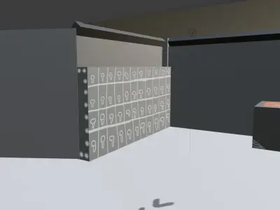 Garage for Bike Low-poly 3D model