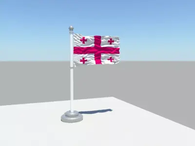 Georgia flag 3D model