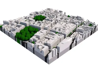 London city tile Level 2 block TQ2881 South West 3D model