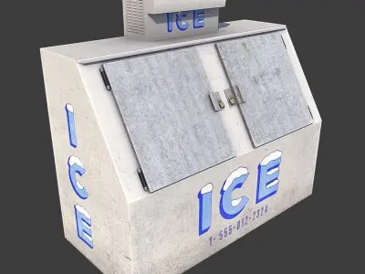 Ice Machine Low-poly 3D model
