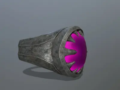 Skull Ring Low-poly 3D model