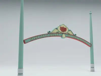 Gaslight Quarter Arch 3D model