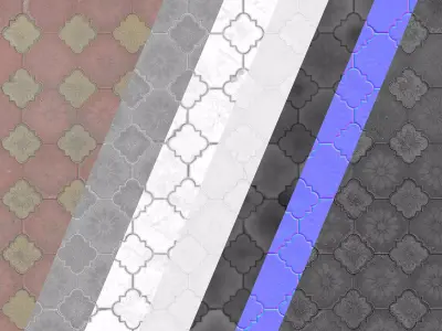 Street paving slabs 3D model