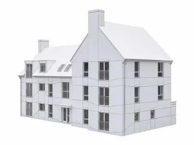 Neighborhood Houses P35 Low-poly 3D model