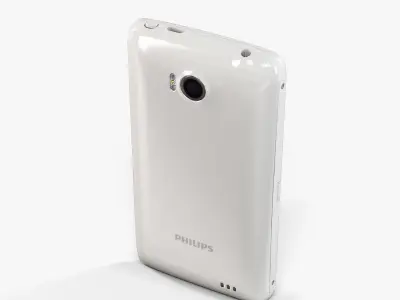 Philips Xenium W732 White Low-poly 3D model
