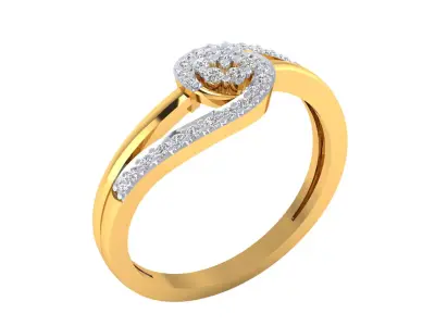  Women Ring Render 3dm STL MTL OBJ FBX Details 3D print model