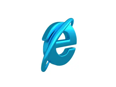 Internet Explorer Logo v1 005 Free low-poly 3D model