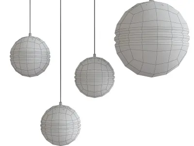 Heley chandelier 3d model Low-poly 3D model