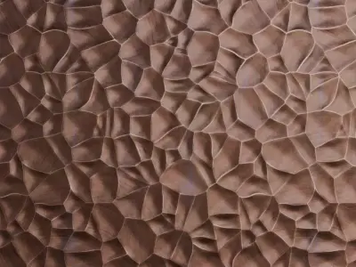 Polished Copper Geometric Hammered Metal PBR Seamless Texture