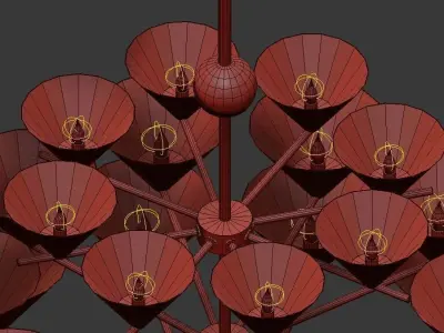 Cleo Three Tier Chandelier 3D model