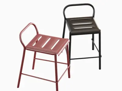 Modern Stool B 03 3D model