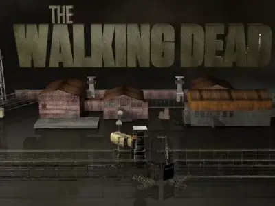 Walking Dead Prison Set 3D model