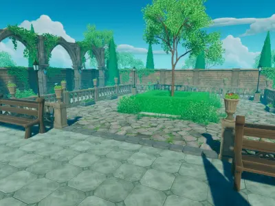 Toon Garden - Game Props Low-poly 3D model