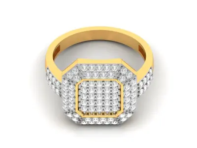 Diamond Ring For Women 3d Print Model 3D print model 9