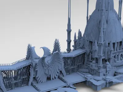 Persian Sci-Fi Palace 4  3D model