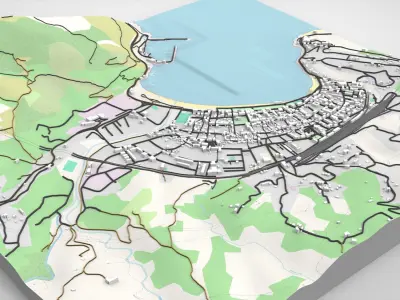Cityscape Sapri Italy 3D model
