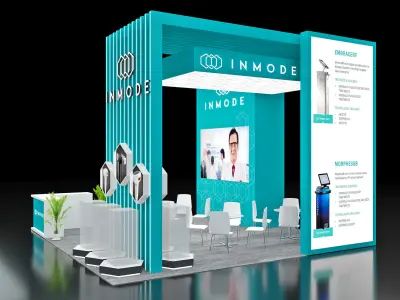 Booth Exhibition Stand Stall 6x6m Height 440cm 4 Open 3D model 3D model