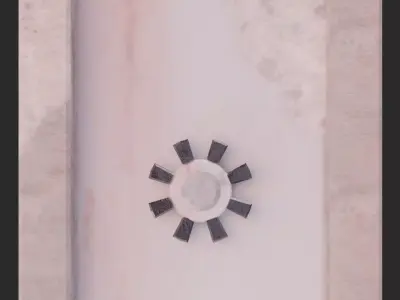 Post Apocalyptic Bunker Door Low-poly 3D model