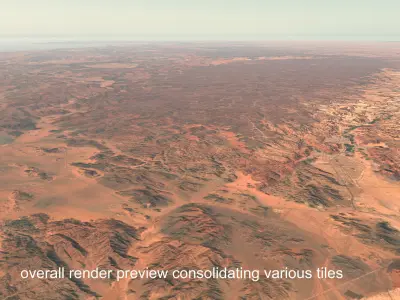 NEOM city KSA terrain 3d topography Collection in Saudi Arabia 3D Model Pack