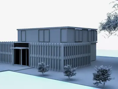 Out Door House  Low-poly 3D model
