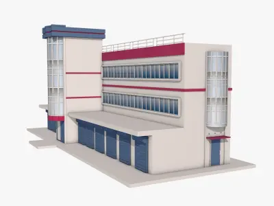 Warehouse industrial building 3D model