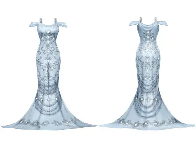 Cake Dress Low-poly 3D model