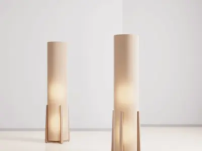 Crate and Barrel Weave Floor Lamp 3D model