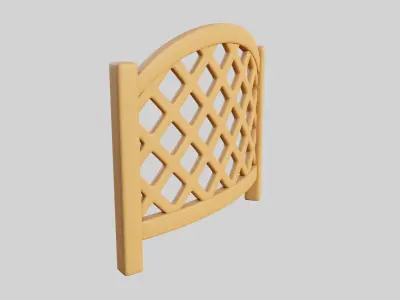 Cartoon Fence 14 3D model