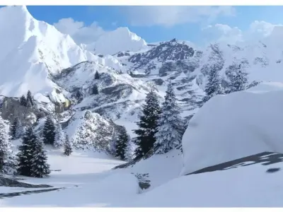 Snow Mountain Canyon 3D model