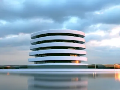 Futuristic Building Concept V2-01 3D model